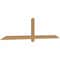 Ekena Millwork Eugene Smooth Timber Gable Bracket, Western Red Cedar, 84"W x 21"H x 1 1/2"D x 3 1/2"F, 6/12 Pitch GBW084X21X0204EUG00SWR - alternate 4